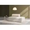 Image de Canapé droit convertible et modulable 2 places - velours côtelé xl - blanc Canapé modulable & convertible