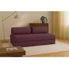 Image de Canapé droit convertible 3 places - tissu lisse - rouge Canapé modulable & convertible