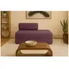 Image de Canapé droit convertible et modulable 2 places - tissu lisse - rouge Canapé modulable & convertible