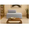 Image de Canapé droit convertible et modulable 2 places - tissu lisse - gris clair Canapé modulable & convertible