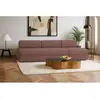 Image de Canapé droit convertible 4 places - tissu lisse - terracotta Canapé modulable & convertible