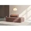 Image de Canapé droit convertible et modulable 2 places - tissu lisse - terracotta Canapé modulable & convertible