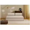Image de Canapé droit convertible 3 places - tissu lisse - beige Canapé modulable & convertible