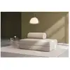 Image de Canapé droit convertible et modulable 2 places - tissu lisse - beige Canapé modulable & convertible
