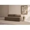 Image de Canapé droit convertible 3 places - velours côtelé - taupe Canapé modulable & convertible