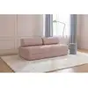 Image de Canapé droit convertible 3 places - velours côtelé - rose pâle Canapé modulable & convertible