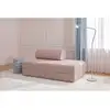 Image de Canapé droit convertible et modulable 2 places - velours côtelé - rose pâle Canapé modulable & convertible