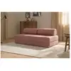 Image de Canapé droit convertible 3 places - velours côtelé - rose Canapé modulable & convertible