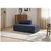 Image de Canapé droit convertible et modulable 2 places - velours côtelé - bleu Canapé modulable & convertible