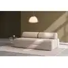 Image de Canapé droit convertible 3 places - velours côtelé - blanc Canapé modulable & convertible
