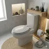 Image de Abattant WC Gris MDF   Charnières Plastiques   47 x 37 cm