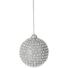 Image de 6 Boules Argenté Strass De Noel