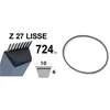 Image de COURROIE TONDEUSE HONDA CASTELGARDEN Z27 TRAPEZOÏDALE 10MM x 724MM ALPINA GGP TRANSMISSION