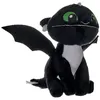 Image de Peluche Dragons : Bébé Dragon Noir Vifagile 37 Cm Yeux Vert - Peluche Licence Dragons - Doudou Enfant
