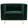 Image de Fauteuil en velours vert foncé - Gatsby - Maison Pavane