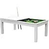 Image de Table de billard convertible blanche tapis vert-eddie Eddie