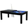 Image de Table de billard convertible noire tapis bleu-eddie Eddie