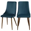 Image de Lot de 2 chaises en velours bleu - Vinni - Maison Pavane