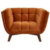 Image de Fauteuil en velours orange curcuma-mona Mona