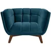 Image de Fauteuil en velours bleu foncé - Mona - Maison Pavane