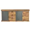 Image de Grand buffet en bois et métal 3 portes 3 tiroirs - Tabuk - Maison Pavane