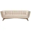 Image de Canapé 3 places en velours beige-mona Mona
