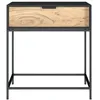Image de Table de chevet 1 tiroir en bois dacacia et métal noir - Jakson - Maison Pavane