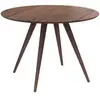 Image de Table ronde 4 personnes en bois foncé finition noyer d105 cm-liwa Liwa