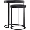 Image de Table dappoint en métal noir (lot de 2) - Swan - Maison Pavane