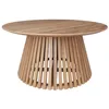 Image de Table basse ronde en bois clair dacacia D80 cm - Képès - Maison Pavane