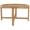 Image de Table basse ronde en bois de teck recyclé D70 cm - Kouma - Maison Pavane