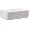 Image de Table basse rectangulaire en marbre blanc-izaé Izaé
