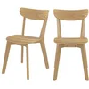 Image de Lot de 2 chaises en bois clair - Tabata - Maison Pavane