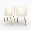 Image de Lot de 2 chaises en tissu bouclé beige-swan Swan