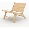 Image de Fauteuil en teck et cuir tressé beige - Kuna - Maison Pavane