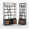 Image de Ensemble de 2 bibliothèques en bois et métal-kasi Kasi