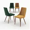 Image de Pack 4 chaises en velours jaune et vert-vinni Vinni