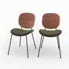 Image de Lot de 2 chaises en velours vert kaki-simone Simone