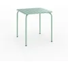 Image de Table de jardin carrée en métal vert clair 4 personnes - Yumi - Maison Pavane