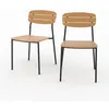 Image de Lot de 2 chaises de jardin en résine synthétique - Taya - Maison Pavane