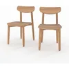 Image de Lot de 2 chaises de jardin en bois de teck recyclé - Lufy - Maison Pavane