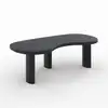 Image de Table basse organique en bois massif de mindi noir-brandan Brandan