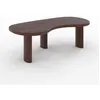 Image de Table basse organique en bois massif de mindi foncé - Brandan - Maison Pavane
