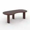 Image de Table basse organique en bois massif de mindi foncé-brandan Brandan