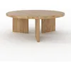 Image de Table basse ronde en bois massif de mindi - Galia - Maison Pavane