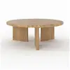 Image de Table basse ronde en bois massif de mindi-galia Galia