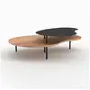 Image de Tables gigognes en bois et metal noir (lot de 2)-moji Moji