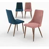 Image de Pack 4 chaises en velours bleu et rose - Vinni - Maison Pavane