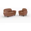 Image de Ensemble canapé et fauteuil camel 3 places - Club - Maison Pavane