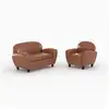 Image de Ensemble canapé et fauteuil camel 3 places-club Club